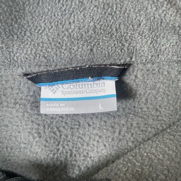 Columbia Vest Men’s Large Gray Full Zip Fleece Sleeveless Sportswear Jacket - Picture 3 of 8